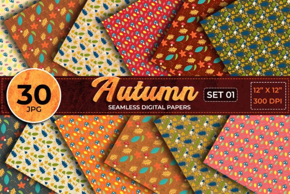 Autumn Seamless Pattern Digital Paper-01: A Versatile Tool for Modern Creatives and Entrepreneurs