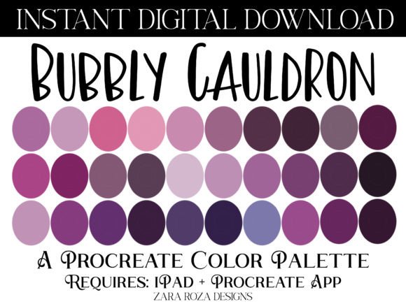 Bubbly Cauldron Procreate Color Palette: A Magical Tool for Digital Artists