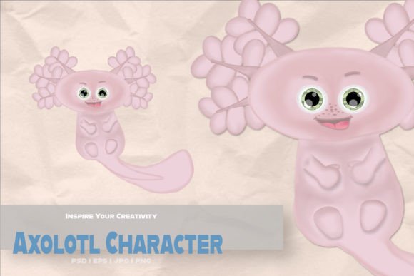Cute Axolotl - Cartoon Character Design: A Creative Guide for Artists and Designers