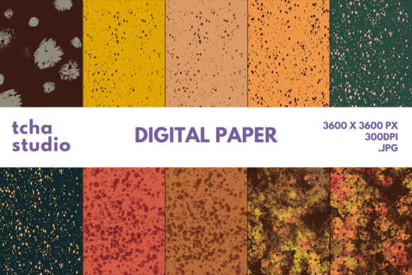 Halloween Abstract Digital Papers