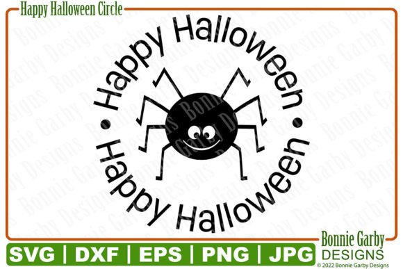 Happy Halloween Circle Sentiment SVG: A Versatile Design Asset for Creators