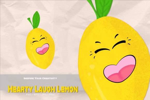 Hearty Laugh Lemon - Cartoon Character: A Versatile Asset for Creative Projects
