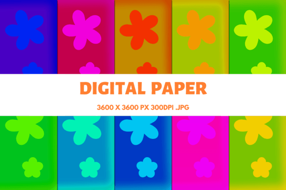Retro Flower Digital Papers: A Versatile Design Resource for Creative Projects