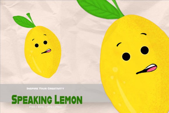 Speaking Lemon - Cartoon Character: A Versatile Asset for Creative Projects