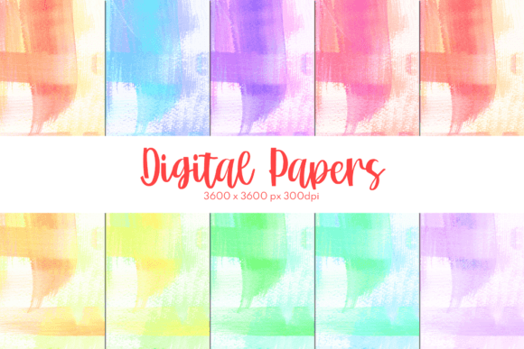 Texture Watercolor Digital Papers Set 11