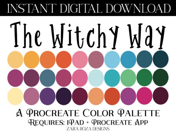 The Witchy Way Procreate Color Palette: A Magical Blend for Digital Artists