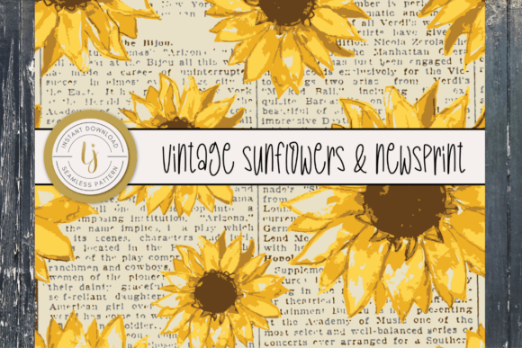 Vintage Newsprint Sunflowers Pattern: A Timeless Design for Modern Creativity