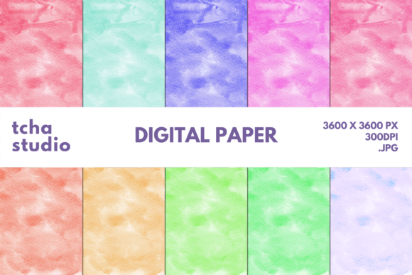 Watercolor Background Digital Papers 19: A Versatile Tool for Creative Projects