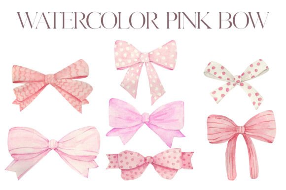 Watercolor Pink Bow Clipart PNG: A Versatile Design Asset for Creative Projects